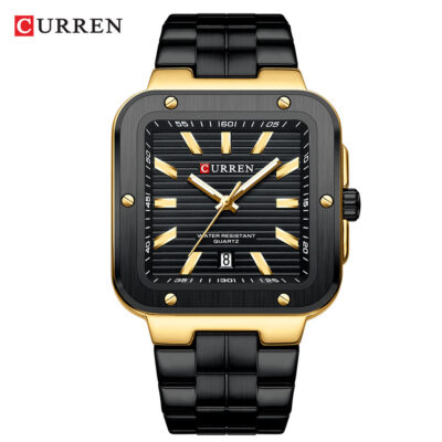 Curren Men's Watch-Gold casing with black face