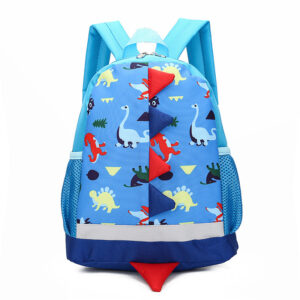 Cartoon Dinosaur Children's Backpack-Sky blue