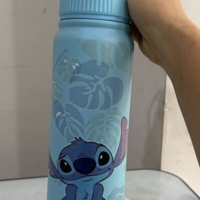800ml Stainless Steel Stitch Thermos Cup- blue