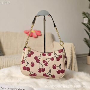 O1CN014vOnJ01MzLATFTnGv_!!6000000001505-0-cib Cherry Print Retro Women's Bag-Khaki