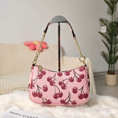 O1CN015BfnfW1PUbQxPeWdI_!!6000000001844-0-cib Cherry Print Retro Women's Bag-Pink