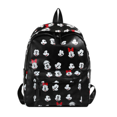Girls' Mickey Mouse Cartoon Backpack-Black
