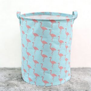 Oxford Cloth Storage Basket-Green Flamingo 40*50
