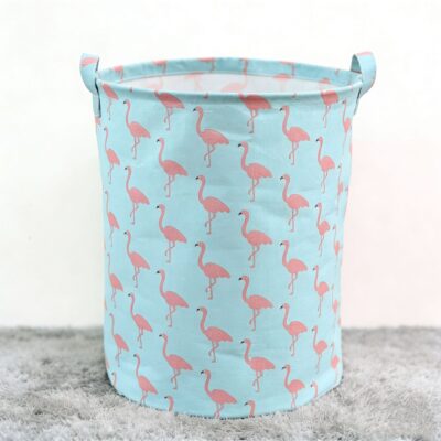 O1CN01DFWjZE1JqET4IW2zE_!!6000000001079-0-cib Oxford Cloth Storage Basket-Green Flamingo 40*50