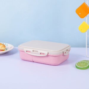 O1CN01EbEhzU27cF9SI0bho_!!6000000007817-0-cib Japanese Style Wheat Straw Bento Box-Light pink