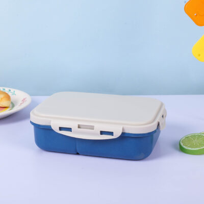 Japanese Style Wheat Straw Bento Box-Dark blue