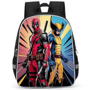 Student Backpack-Wolverine and Deadpool 13-inch Black - 10