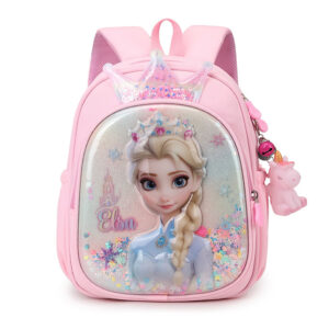 Cartoon Hard-shell Children's Backpack-Pink Elsa