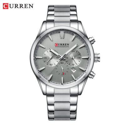 Curren Men's Watch-White shell gray