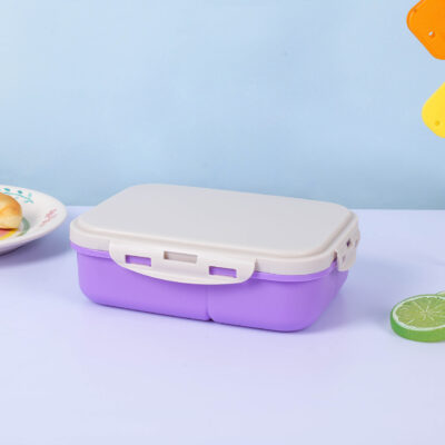 Japanese Style Wheat Straw Bento Box-Purple