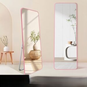Full-length Mirror-Princess Pink Size : 40*150 rounded corner wall-mounted/floor-standing dual-purpose