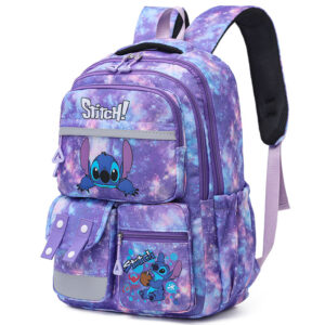 Stitch Cartoon Backpack-Purple-red