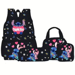 O1CN01TskfiB1duACK7RIJO_!!6000000003795-0-cib Four-Piece Double Shoulder Backpack-Black