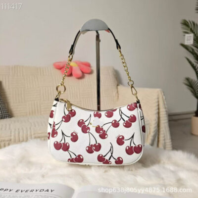 O1CN01V9oy861Oi3S20tFjn_!!6000000001738-0-cib Cherry Print Retro Women's Bag-White