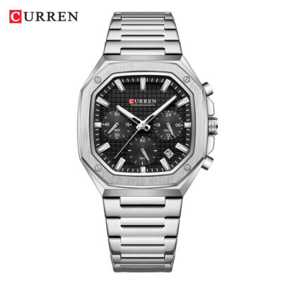 Curren Men's Watch-White shell with black shell