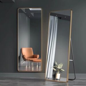 Full-length Mirror-Luxurious Blue Gold [Rounded Corners] Size : 40*150cm