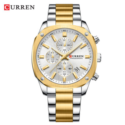 Curren Men's Watch-Two-tone white