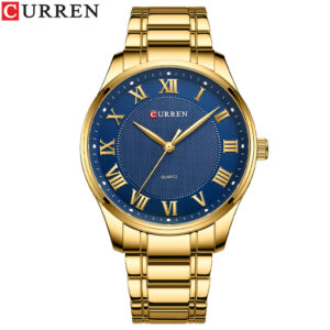 O1CN01clQ9bL1G8m2PFGjc5_!!6000000000578-0-cib Men's Curren Watch-Gold casing with blue