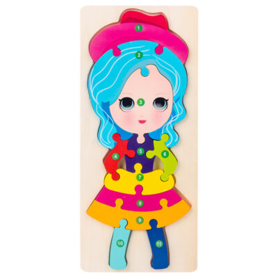 3D Wooden Puzzle-Girl