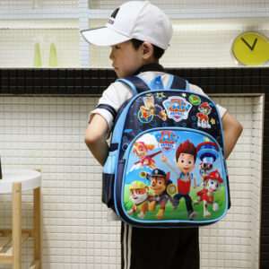 Cartoon Pattern Children's Backpack-Large Dark Blue