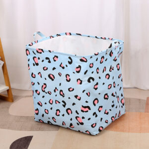 Oxford Cloth Storage Basket-Blue Leopard Print 210L