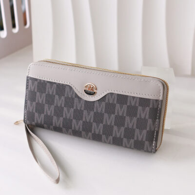 Women's Zipper Wallet-Light Gray