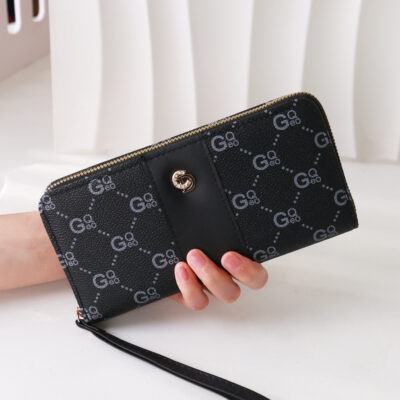 O1CN01hk1I9k1j7VniA4rti_!!6000000004501-0-cib Women's Zipper Wallet-Black
