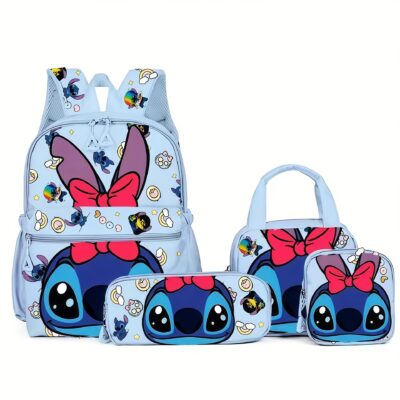 O1CN01hoclJB1dGm8V8j6LX_!!6000000003709-0-cib Four-Piece Double Shoulder Backpack-Light blue