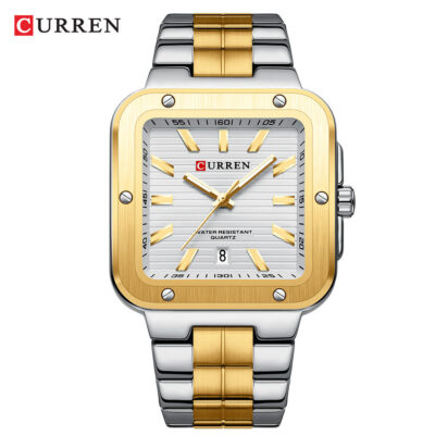 Curren Men's Watch-Two-tone white