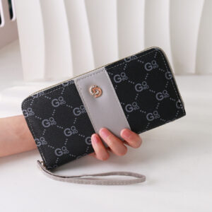 Women's Zipper Wallet-Light Gray