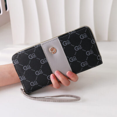 Women's Zipper Wallet-Light Gray