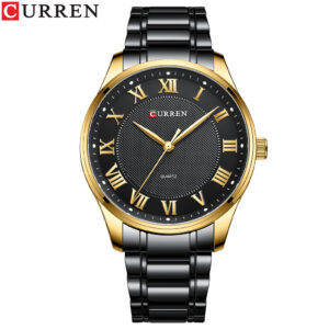 O1CN01rzhOiI1THYdiPUgvc_!!6000000002357-0-cib Men's Curren Watch-Gold casing with black trim