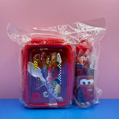 Cartoon Lunch Box Set with Small Water Cup-Automobile