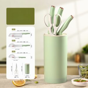 O1CN01BxxNHy1EJBpdj9GrT_!!6000000000330-0-cib 5-piece Kitchen Knife Set-Green stem and gold tail set