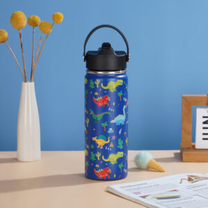 O1CN01NHXBbM1TFGfldpWKn_!!6000000002352-0-cib 18oz New Sports Water Bottle-Dinosaur blue - Black cup