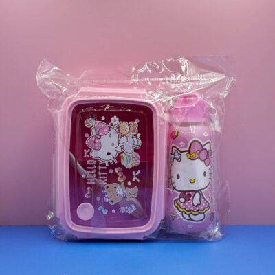 Cartoon Lunch Box Set with Small Water Cup-kT