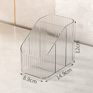 Desktop Cosmetic Organizer-Three-section - Transparent