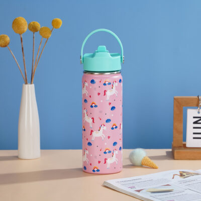 O1CN01asu75b1BzprSFWmsg_!!6000000000017-0-cib 18oz New Sports Water Bottle-Pink Unicorn - Cyan Lid