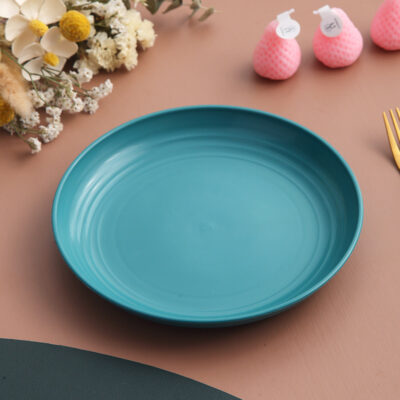 O1CN01cLTEvL1SRnsS54qQ3_!!6000000002244-0-cib 20cm Wheat Straw Plate-Dark green