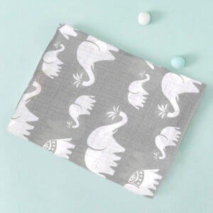Double-layer Cotton Gauze Swaddle Blanket-Gray