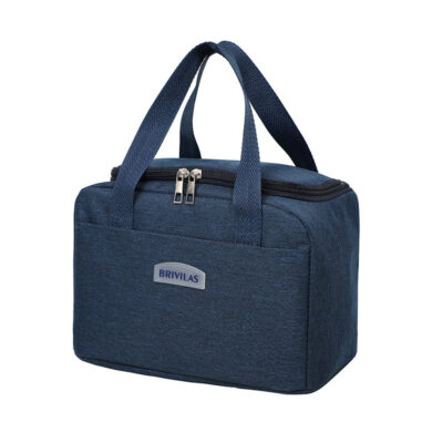 Square Portable Lunch Bag-Navy Blue