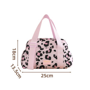 Large-capacity Lunchbox Bag-Pink leopard print