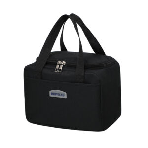 Square Portable Lunch Bag-Black