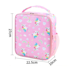 Square Insulated Lunch Bag-Pink