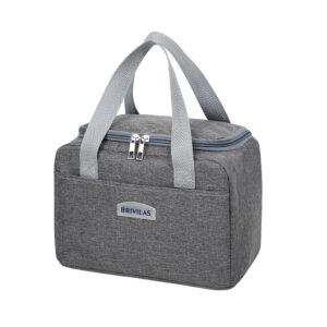 Square Portable Lunch Bag-Gray