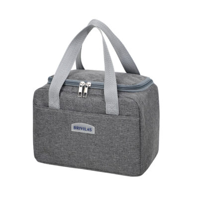 Square Portable Lunch Bag-Gray