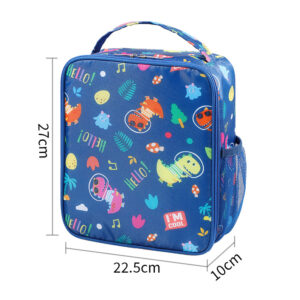 Square Insulated Lunch Bag-Navy blue