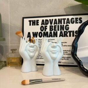 Makeup Brush Holder-White
