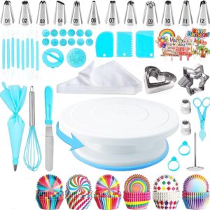 O1CN01ZNUPUs1Sg0Bb20DG6_!!6000000002275-0-cib 255-piece Cake Turntable Set-blue
