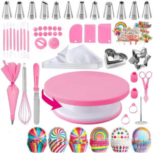 O1CN01bKdshb1E6MjhjcReZ_!!6000000000302-0-cib 255-piece Cake Turntable Set-pink